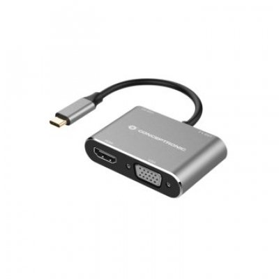 DOCKING USB-C CONCEPTRONIC DONN016 1xHDMI 4K 1xVGA 1xUSB-C PD 100W