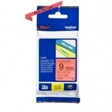 CINTA BROTHER TZE421 LAM ESTÁNDAR TEXTO NEGRO SOBRE ROJO 9MMX8M