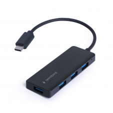 Gembird UHB-CM-U3P4-02 base para portátil y replicador de puertos Alámbrico USB 3.2 Gen 1 (3.1 Gen 1) Type-C Negro