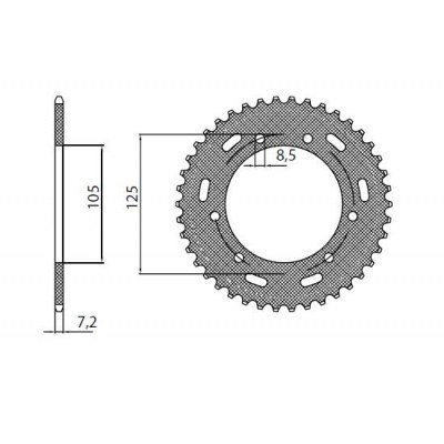 Coronas OEM de repuesto en acero SUNSTAR SPROCKETS 1-2446-48