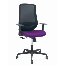 Piqueras y Crespo Silla Mardos sincro malla negra bali morado brazo regulable