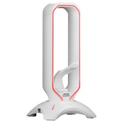 Kit Soporte Mars Gaming MHHPROW/ Soporte Auriculares + Bungee Ratón + HUB USB