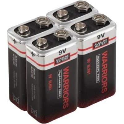 PILAS 6LR61 WARRIORS ALCALINA PACK DE 4 PILAS