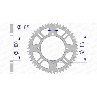 Corona AFAM aluminio ultraligera autolimpiable 17104 - Paso 420 17104+50