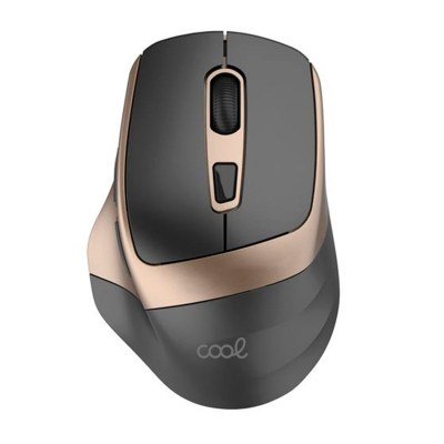 Rat?n Inal?mbrico Silencioso COOL Ergonomic Negro-Dorado