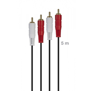 Cable de señal de audio 2 RCA macho a 2 RCA macho Fonestar RCA-MM-5