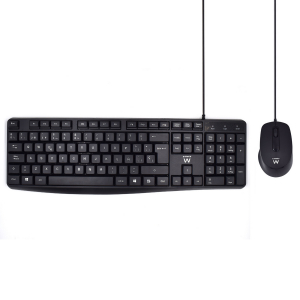 Ewent EW3006 Teclado + Raton USB Negro Escritura Silenciosa