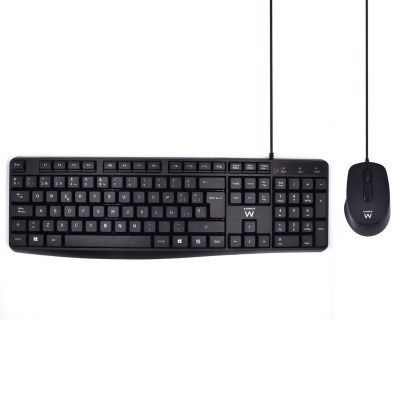 Ewent EW3006 Teclado + Raton USB Negro Escritura Silenciosa