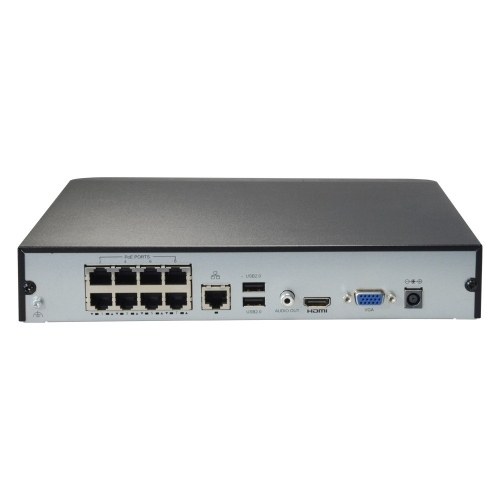 Grabador NVR 8Ch IP PoE 8Mpx 50Mbps UNIARCH