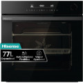 Horno pirolítico Hisense BSA66346PBGWIFI, 77 litros, vapor con depósito, WiFi, sonda térmica, Air Fry, guía telescópica, clase A+, cristal negro - imagen 2