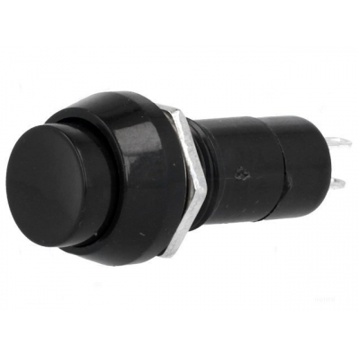 Interruptor Presion Redondo Ø12mm NEGRO