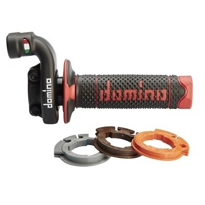 DOMINO KRK Throttle Handle with grips Black/Red 5209.03-00