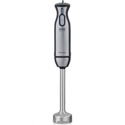 BATIDORA HAEGER EXTREME 1000W - 2 INTERRUPTORES TOQUE FÁCIL - FUNCIÓN TURBO - BAJO RUIDO - EJE DESMONTABLE - PIE ACERO INOX - HOJA TITANIO 5CM