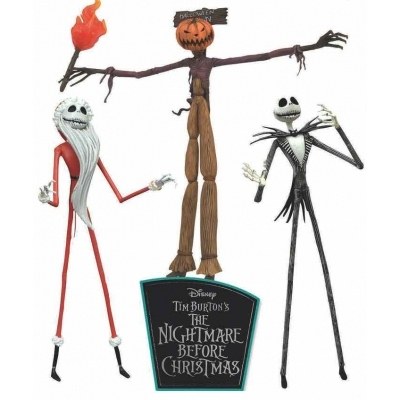 Surtido pack 3 figuras diamond select toys disney nightmare before christmas jack skellington