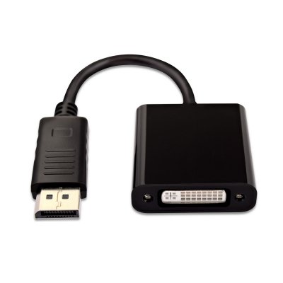 Adattatore video nero da DisplayPort maschio a DVI-I femmina attiva