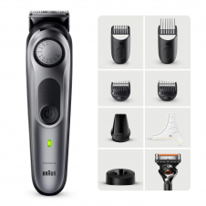Braun BeardTrimmer 7 BT7420 depiladora para la barba Batería 40 2 cm Plata
