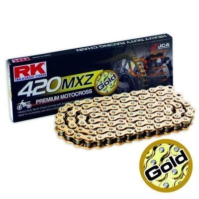 Cadena RK GB420MXZ con 120 eslabones oro GB420MXZ-120