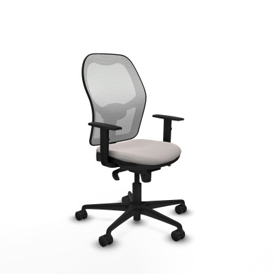 Jorquera sincro malla blanca similpiel blanco brazos 1D base nailon ruedas 65mm nailon