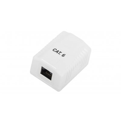 Cajade superficie RJ45 UTP Cat.6 Dual entrada inferior blanca - PHK 1010