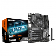 GIGABYTE B550 EAGLE WIFI6 Placa base - Procesadores AMD Ryzen serie 5000 G, VRM de 10+3+1 fases, hasta 3200 MHz DDR4, 1xPCIe 4.0 + 1xPCIe 3.0 M.2, LAN