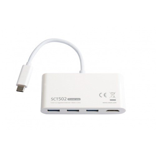 Docking USB 3.1 Tipo C con 3 puertos USB 3.0 y HDMI 4K Sveon SCT502