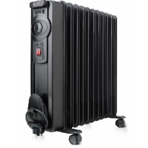 Radiador de aceite Black & Decker BXRA2300E, 2300W, 11 elementos, negro