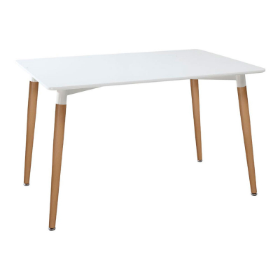Mesa de comedor blanca col. roka 150x80x74cm