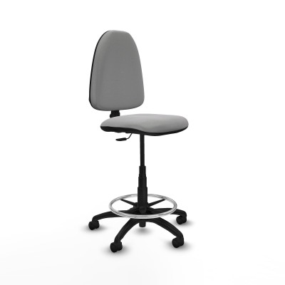 Taburete Aýna CP bali gris claro base poliamida ruedas nailon 50mm