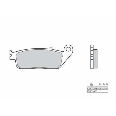 Pastillas de freno sinterizadas Brembo 07HO34SP 07HO34SP