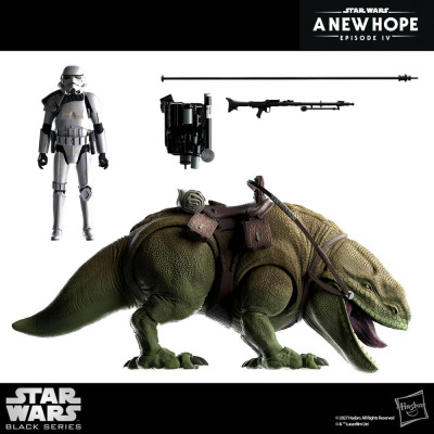 Pack 2 figuras star wars black series dewback & sandtrooper