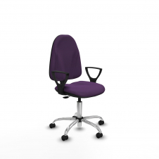 Piqueras y Crespo Algarra CP bali morado brazos fijos base cromada ruedas engomadas 50mm