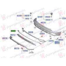 MOLDURA INFERIOR EN PARACHOQUE TRASERO (O)