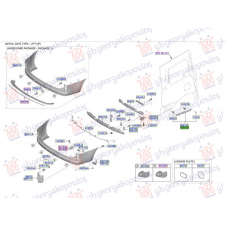 SOPORTE LATERAL DE PLASTICO PARA PARACHOQUE TRASERO (O)