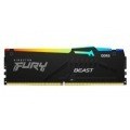 Kingston FURY Beast RGB - DDR5 - módulo - 16 GB - DIMM de 288 contactos - 5200 MHz / PC5-41600 - CL40 - 1.25 V - sin búfer - on-die ECC