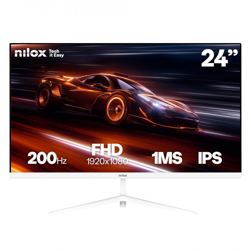 MONITOR 24 IPS 200HZ 1MS HDMI Y DP pantalla para PC 60,5 cm (23.8") 1920 x 1080 Pixeles Full HD LCD Blanco