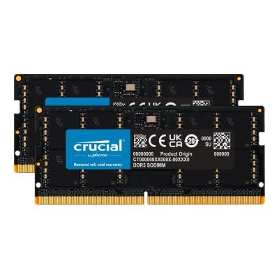 Memoria ram ddr5 64gb 2x32gb crucial - sodimm - 5600 mhz - pc5 44800 - cl46 - 1.1v