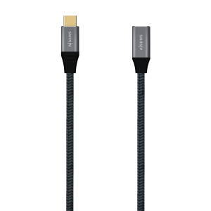 AISENS - CABLE USB 3.2 GEN2x2 ALUMINIO 20GBPS 5A 100W, TIPO USB-C/M-USB-C/H, GRIS, 1M
