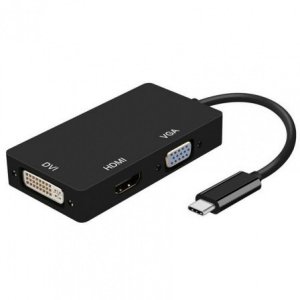 Aisens - Conversor Usb-C A Dvi/Hdmi/Vga, Usb-C/M-Dvi/H-Hdmi/H-Vga/H, N