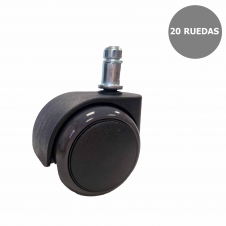 Piqueras y Crespo Kit de 20 ruedas engomadas de 50 mm perno 11 mm.