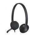 Logitech H340 Auriculares con Microfono USB - Microfono Plegable - Diadema Ajustable - Almohadillas Acolchadas - Cable de 1.80m - Color Negro