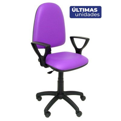 Silla Ayna similpiel lila con brazos