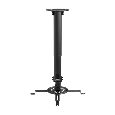 Soporte Universal Giratorio, Inclinable y Extensible de Techo para Proyector 13.5Kg, Negro