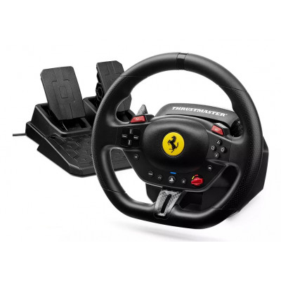 T98-P Ferrari 296 GTB Negro USB Volante + Pedales Analógico/Digital PC, PlayStation 4, PlayStation 5