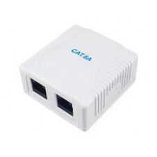 Roseta EQUIP 2xRJ45 Cat.6a Hembra Blanco (EQ235216)