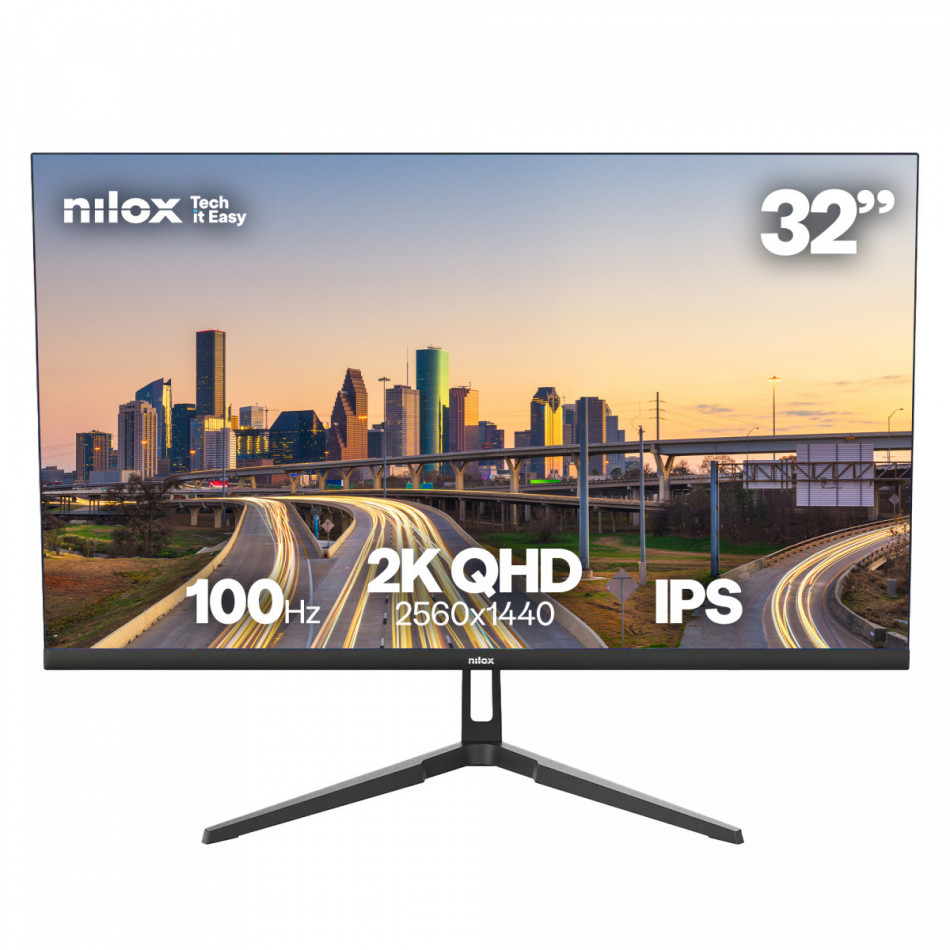 MONITOR 32 IPS 100 HZ HDMI Y DP pantalla para PC 81,3 cm (32) 2560 x 1440 Pixeles Quad HD LCD Negro