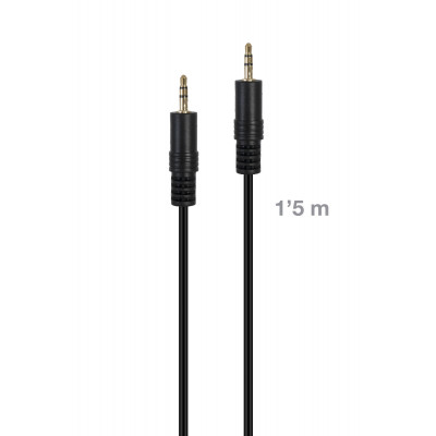 JACK-MM-1-5 cable de audio 1,5 m 3,5mm Negro