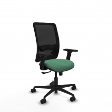 Piqueras y Crespo Zulema sincro malla negra bali verde esmeralda brazos 2D base nailon ruedas 65mm nailon