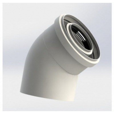 CODO 45º 60/100MM M-H CONDENSACION