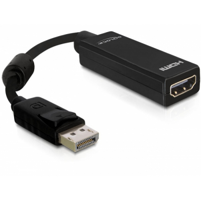 61849 adaptador de cable de vídeo 0,125 m DisplayPort HDMI tipo A (Estándar) Negro