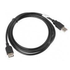 Cable alargador lanberg usb 2.0 macho hembra 1.8m negro